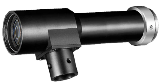 Obiettivo telecentrico lato oggetto, 4x, WD 63 mm, 2/3", porta per illuminazione coassiale (LS-MY-4-63C)