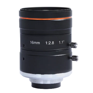 16mm, F2.8, 1.1", 12MP objectief, C-Mount, afmeting Ø38.6 mm × 48.56 mm (LS-KF1628M-12MP)