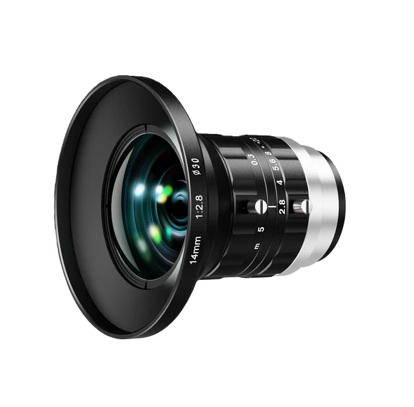 14mm, F2.8, Bildkreis φ30 mm, empfohlene Vergrößerung 0.0027x ~ 0.0136x ~ 0.043x, M42-mount Objektiv (LS-AF1428M-M42B)