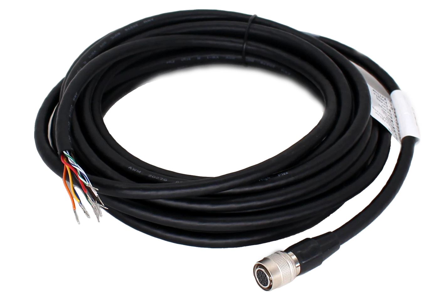 Cavo alimentazione e I/O telecamera, connettore aerospaziale P10 12-pin, femmina a cavi liberi, 3 m (LS-ACP-H12P-OPEN-HF-3M)